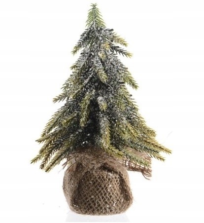 Drzewko świąteczne w jucie ozdoba choinka 27cm