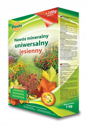 Nawóz jesienny uniwersalny mineralny granulat 1,1 kg