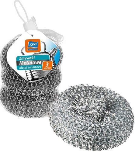 Zmywak do mycia naczyń metalowy 3 szt