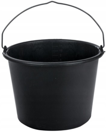 Wiadro budowlane gospodarcze plastikowe 20l czarne