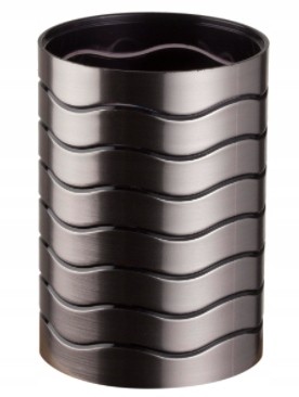 Kubek łazienkowy kosmetyczny Lines srebrny