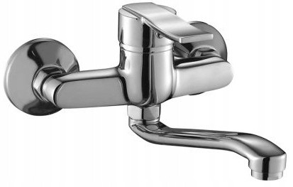 Bateria kuchenna zlewozmywakowa ścienna Madera chrom