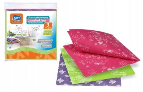 Ścierki domowe z nadrukiem chłonne 38 x 38cm 3 szt.