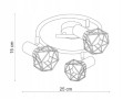 Lampa sufitowa regulowana spirala Xara srebrny