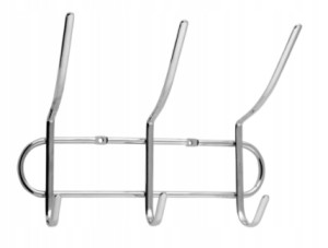 Wieszak ścienny na ubrania 25x17 cm chrom