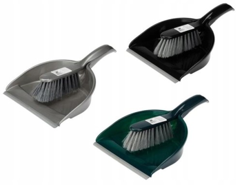 Zmiotka i szufelka z gumą Kompakt