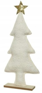 Mini choinka na biurko biała 58 cm 