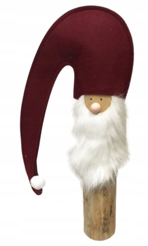 Figurka świąteczna Święty Mikołaj na pniu 68 cm