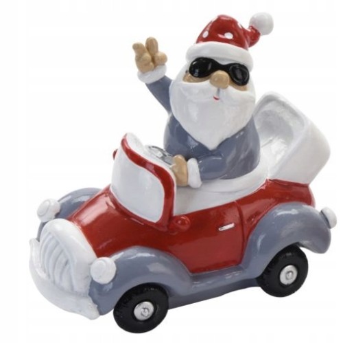 Figurka świąteczna Święty Mikołaj w okularach 13 cm