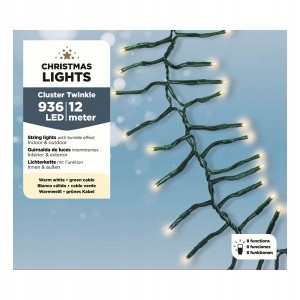 Światełka choinkowe LED IP44 8 funkcji 15m ciepły biały