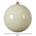 Bombka na choinkę nietłukąca błyszcząca 14 cm biała