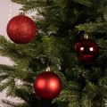Bombki na choinkę nietłukące zestaw 34 szt 8 cm czerwony