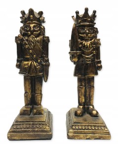 Figurka świąteczna dziadek do orzechów 22 cm złoty