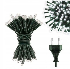 Lampki choinkowe świąteczne 5M 100 LED zimna biel