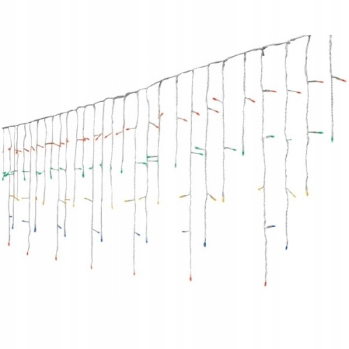 Kurtyna świetlna zewnętrzna sople 8 funkcji 20m wielokolorowy