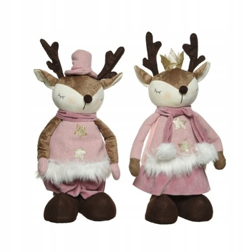 Figurka świąteczna renifer pluszowy 78 x 24 cm