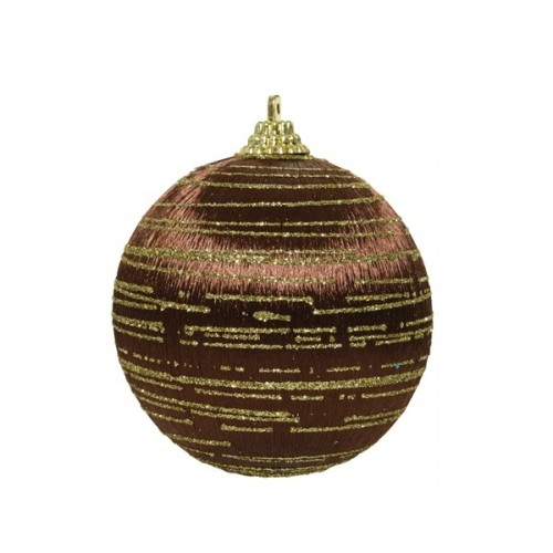 Bombka na choinkę nietłukąca brązowa piankowa 8 cm