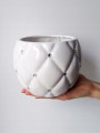 Doniczka ceramiczna glamour 13,5 cm biała