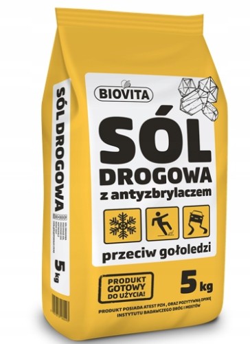 Sól drogowa przeciw gołoledzi z antyzbrylaczem 5kg