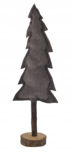 Mini choinka świąteczna na biurko 36cm szara