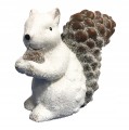 Figurka świąteczna wiewiórka 20 cm biała