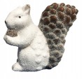 Figurka świąteczna wiewiórka 20 cm biała