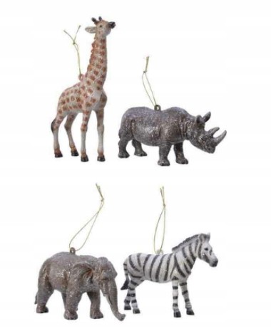 Zawieszka świąteczna zwierzęta mix 1szt