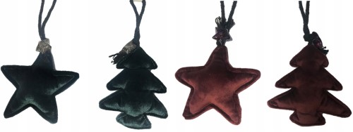 Zawieszka świąteczna na choinkę welurowa 13 cm