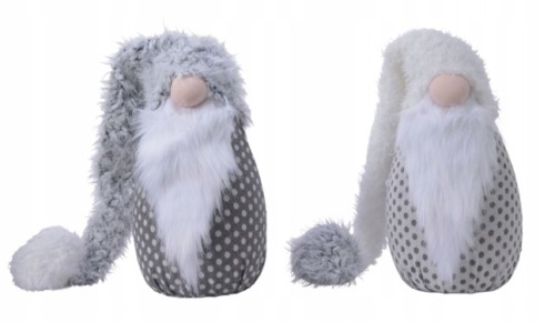 Figurka świąteczna gnom w czapce LED 40 cm