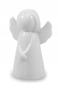 Figurka świąteczna aniołek biały 12 cm