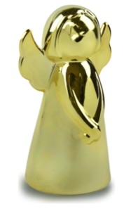 Figurka świąteczna aniołek złoty 12 cm