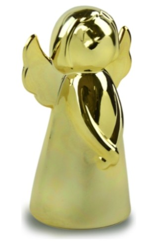 Figurka świąteczna aniołek 12 cm złoty