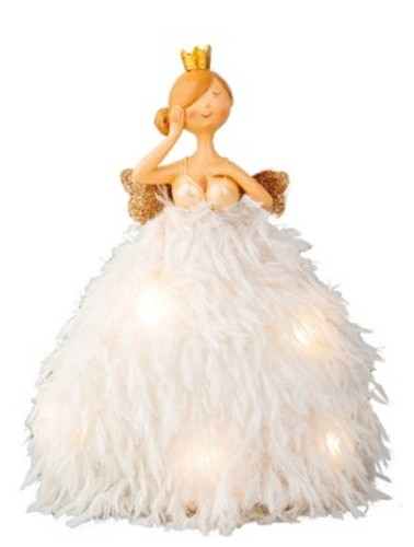 Figurka świąteczna świecący aniołek LED 23 cm