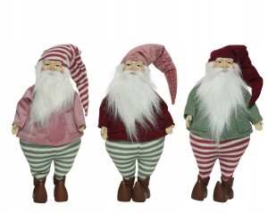 Figurka świąteczna gnom duży mix wzorów 73 cm