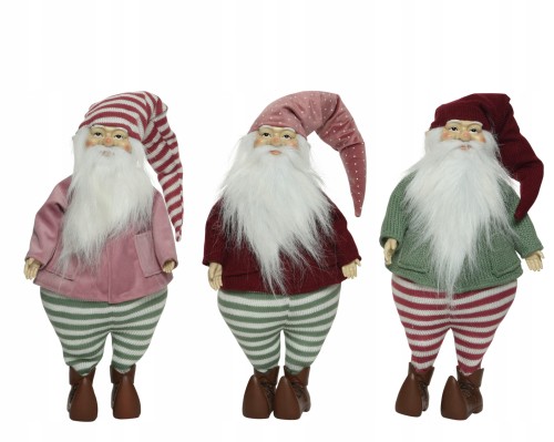 Figurka świąteczna gnom duży mix wzorów 73 cm