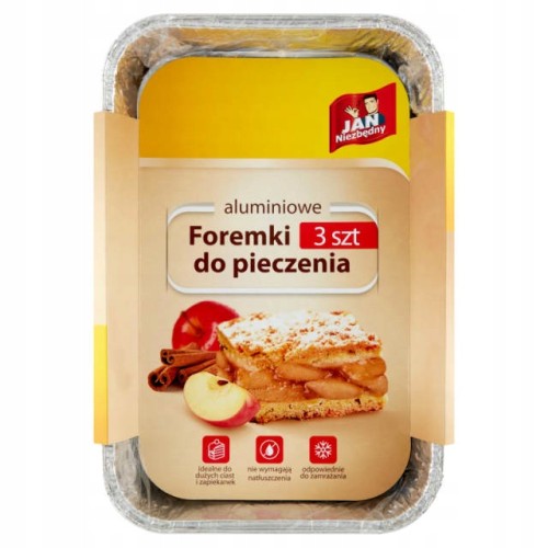 Aluminiowe foremki do pieczenia ciast i zapiekanek 3 szt