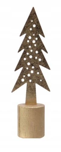 Figurka świąteczna na półkę drewniana choinka 29 cm