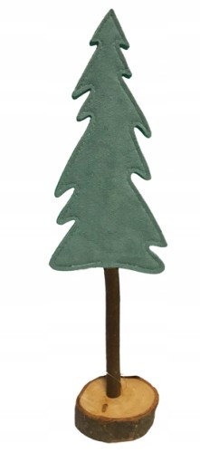Mini choinka na pniu zielona 35 cm