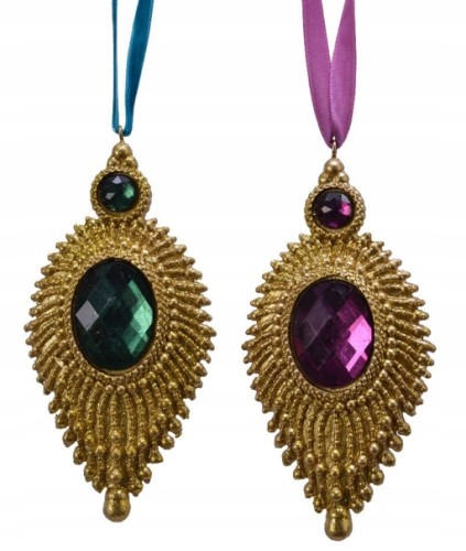 Zawieszka na choinkę z diamentem złota