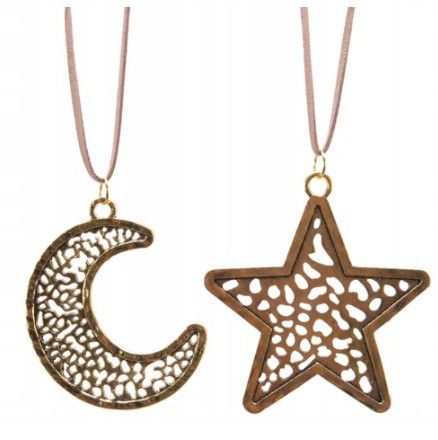 Zawieszka na choinkę złota 8 cm