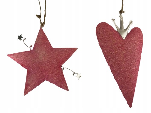 Zawieszka na choinkę nietłukąca różowa 17 cm