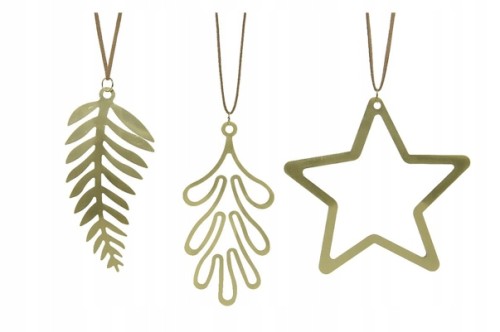 Zawieszka na choinkę złota mix 13 cm