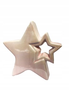 Figurka porcelanowa gwiazdka różowa 18,5 cm