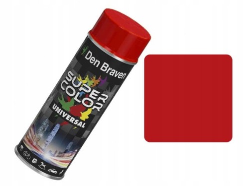 Lakier w sprayu uniwersalny Super Color 400 ml czerwony