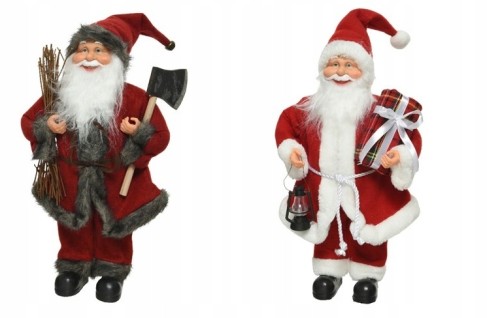 Figurka świąteczna Święty Mikołaj czerwony 30 cm