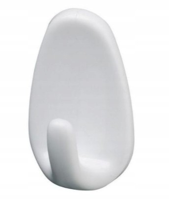 Haczyk samoprzylepny na ubrania i ręczniki 3 szt biały