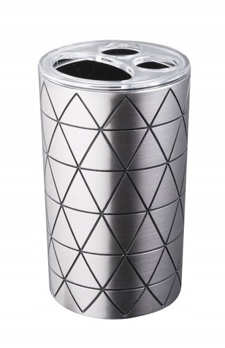 Pojemnik kosmetyczny na szczoteczki i pastę Star srebrny