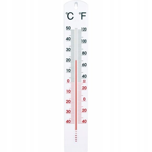 Termometr ścienny plastikowy uniwersalny biały