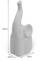 Figurka ozdobna słoń ceramiczny 24 cm biały