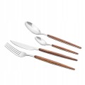 Komplet 24 sztućców dla 6 osób srebrny Natural